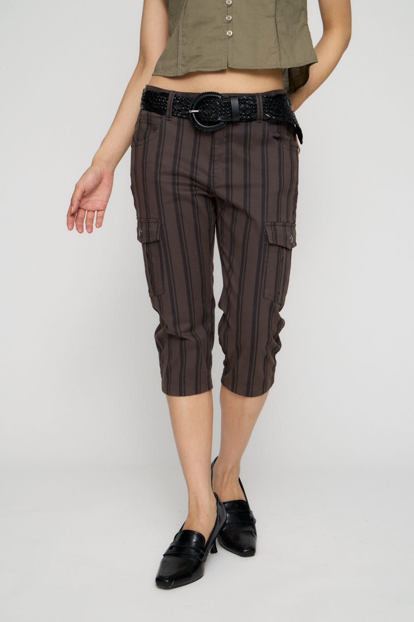 COTTON POCKET CAPRI パンツ C.GRY XS