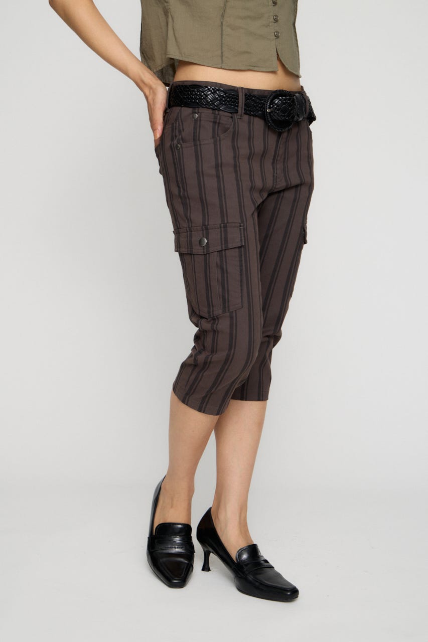COTTON POCKET CAPRI パンツ C.GRY XS