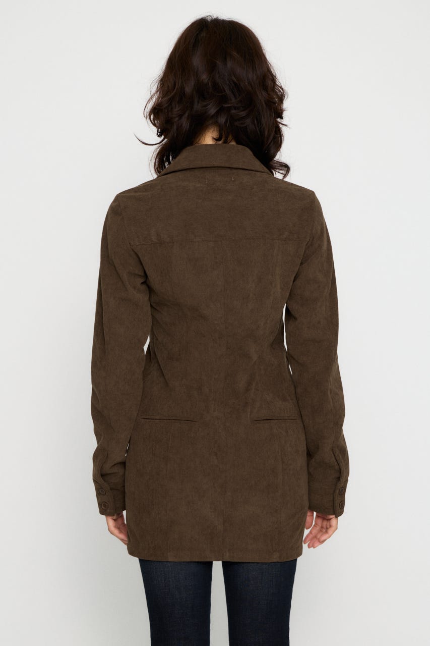 LACE UP CORDUROY ミニワンピース BRN S