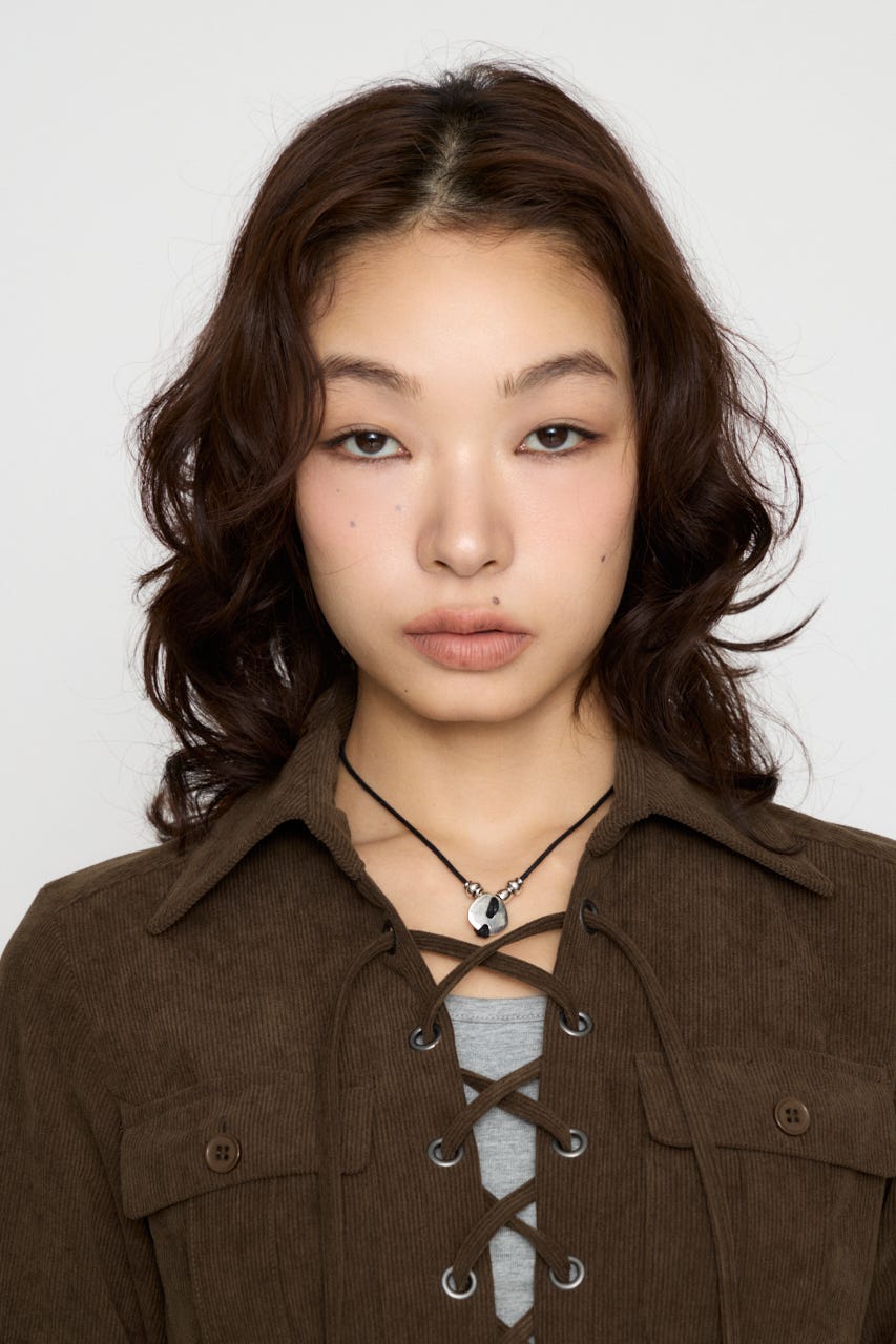 LAGUA GEM | LACE UP CORDUROY ミニワンピース (ワンピース(ミニ
