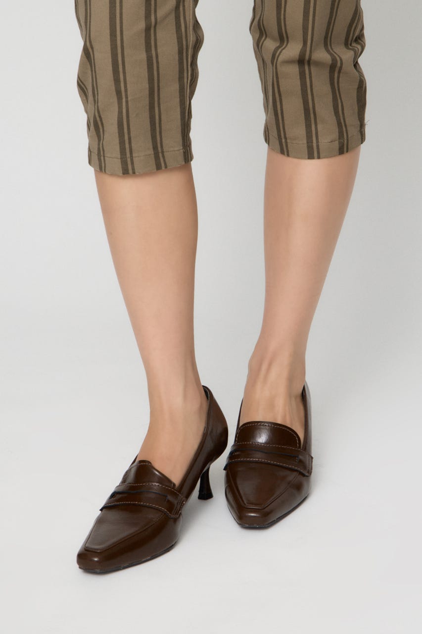 SQUARE LOAFER パンプス BRN S