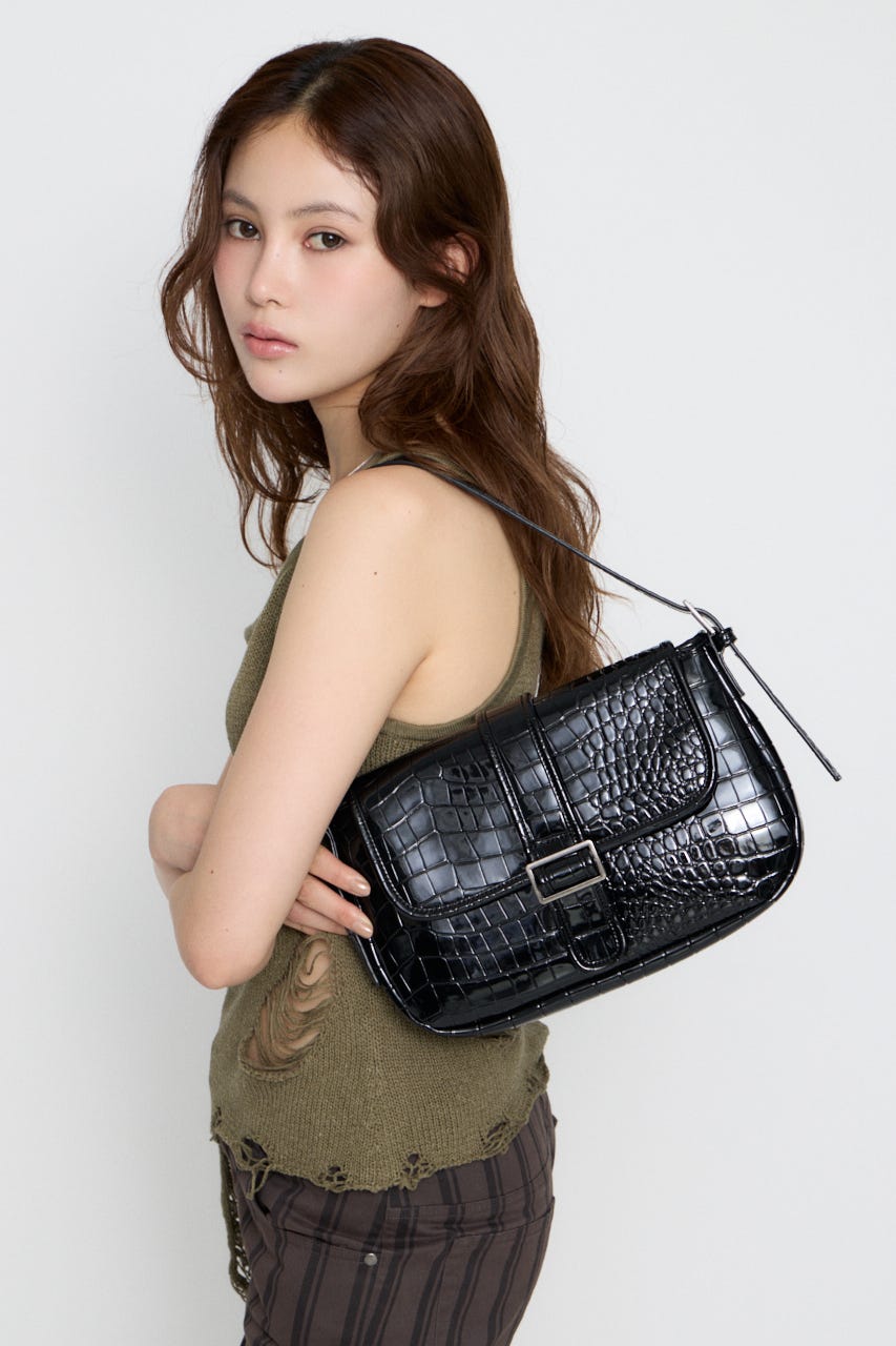 FAUX CROCO COVER バッグ BLK FREE