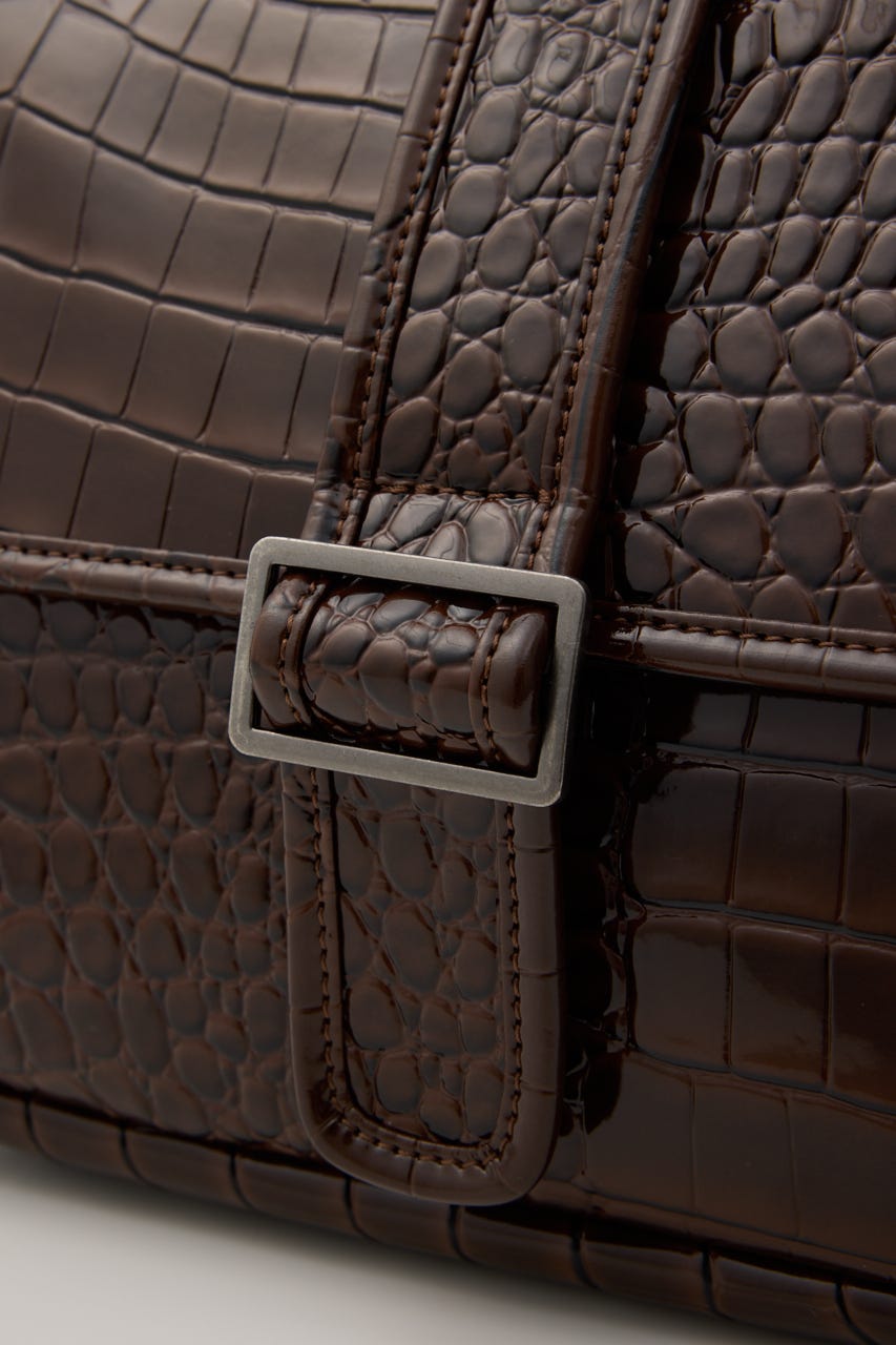 FAUX CROCO COVER バッグ BRN FREE