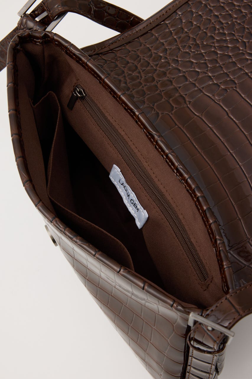 FAUX CROCO COVER バッグ BRN FREE