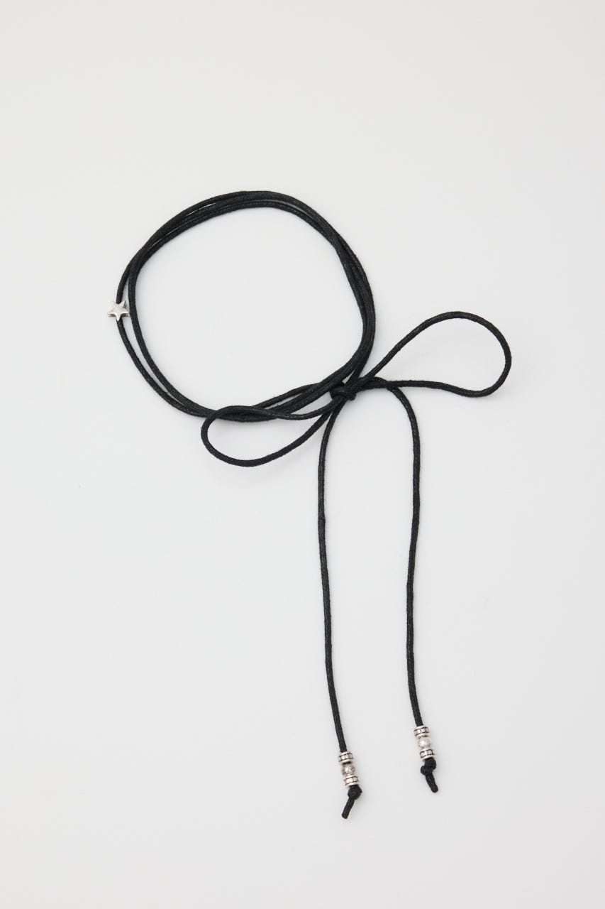 VARIOUS TIE BEADS ネックレス BLK FREE