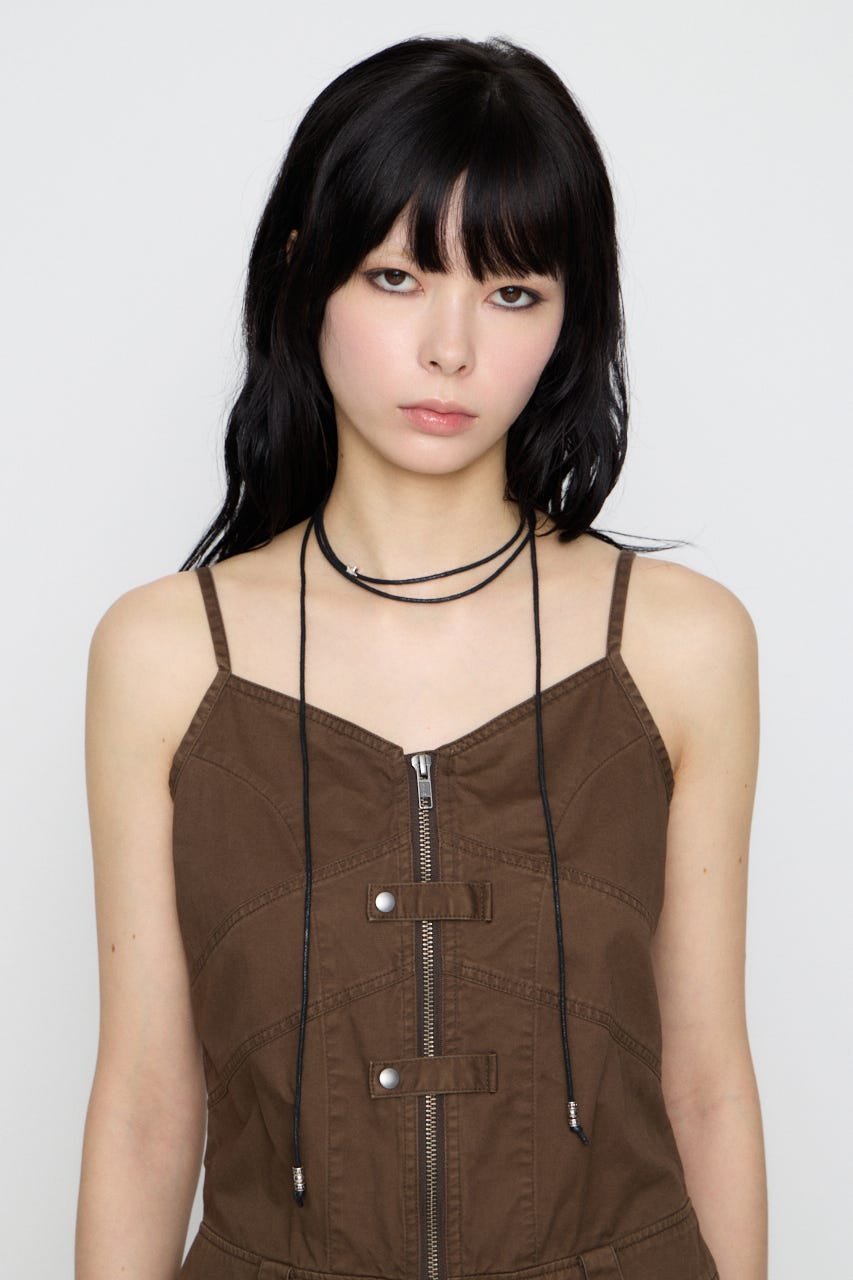 VARIOUS TIE BEADS ネックレス BLK FREE