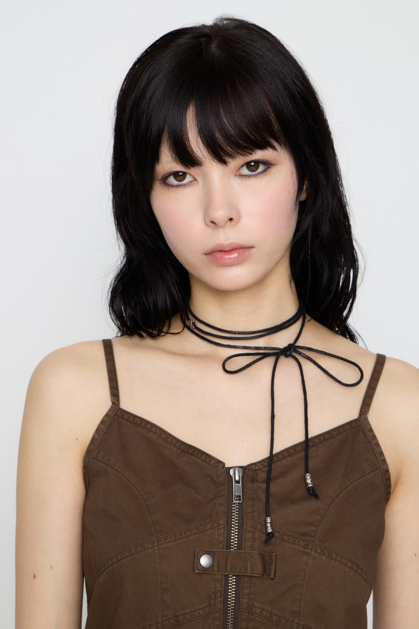 VARIOUS TIE BEADS ネックレス BLK FREE