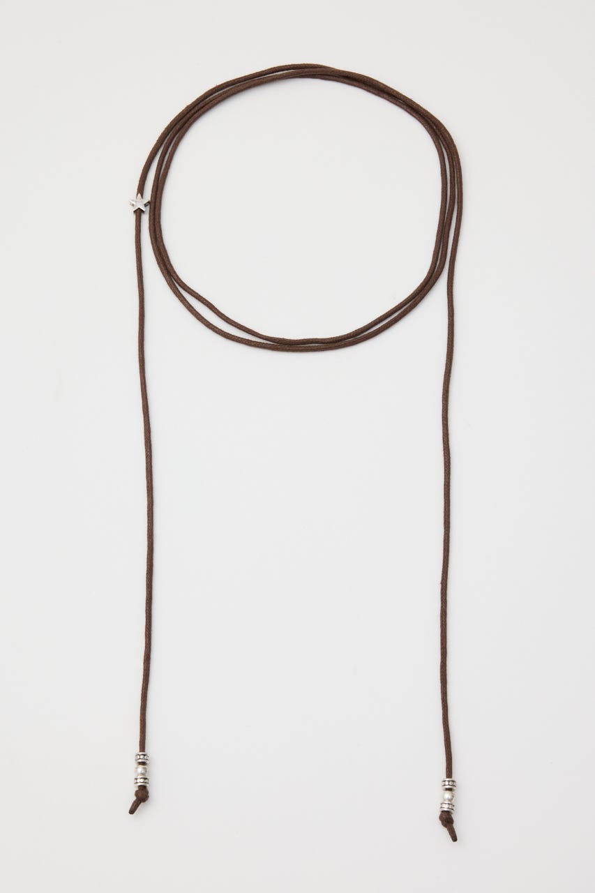 VARIOUS TIE BEADS ネックレス BRN FREE