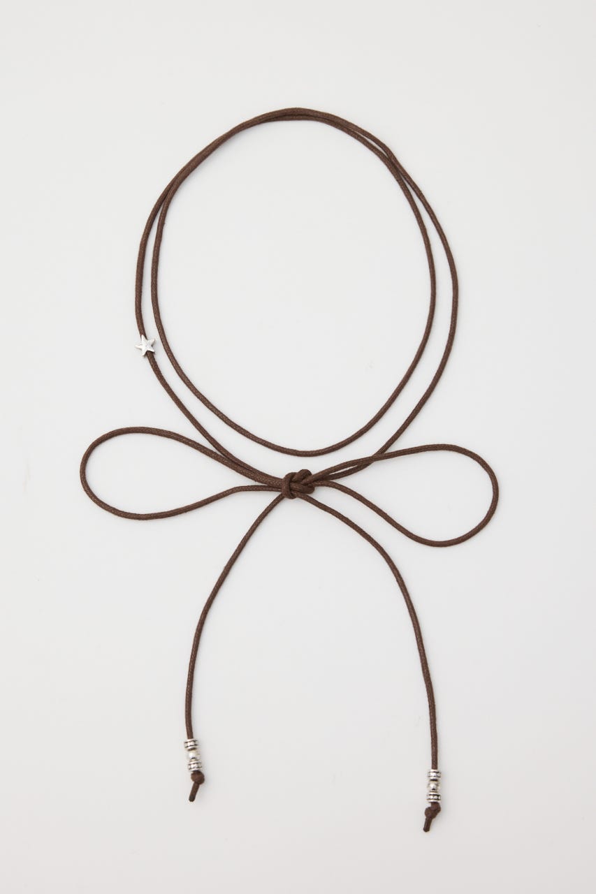 VARIOUS TIE BEADS ネックレス BRN FREE