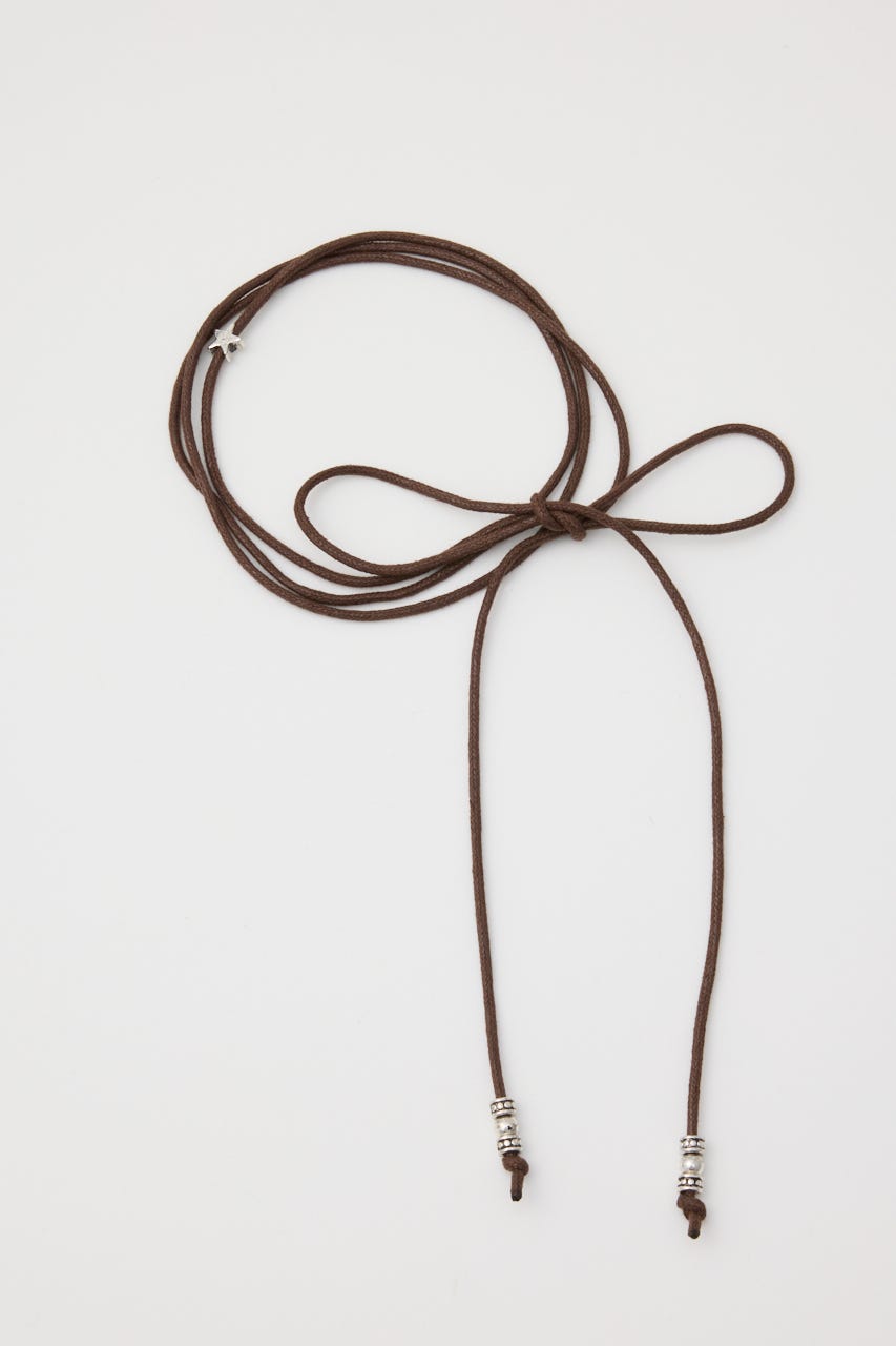 VARIOUS TIE BEADS ネックレス BRN FREE