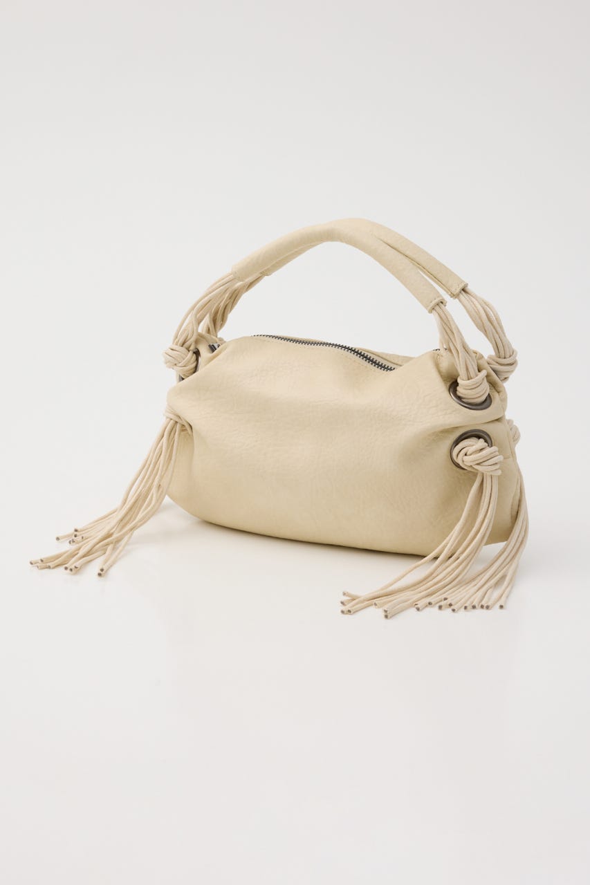FAUX LEATHER FRINGE バッグ O/WHT FREE