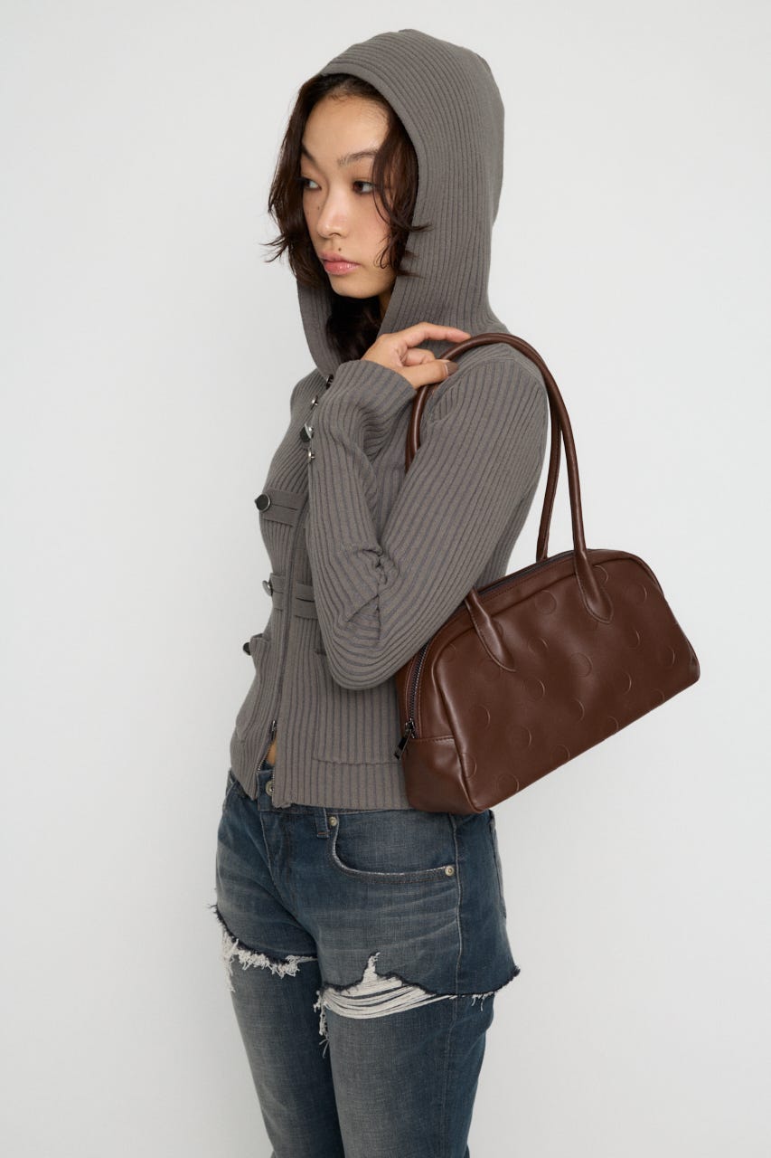 DOT EMBOSSED バッグ BRN FREE