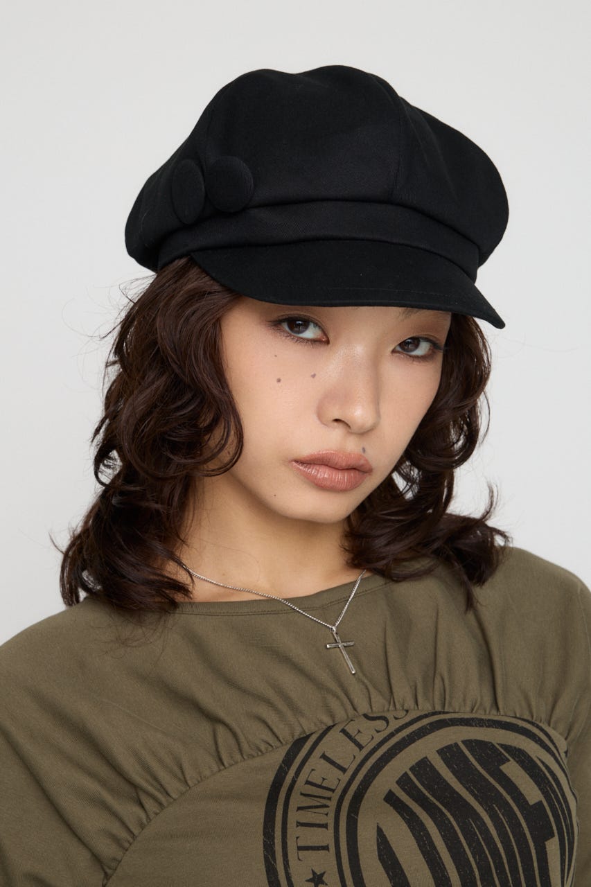 STRIPE BADGE キャスケット BLK FREE