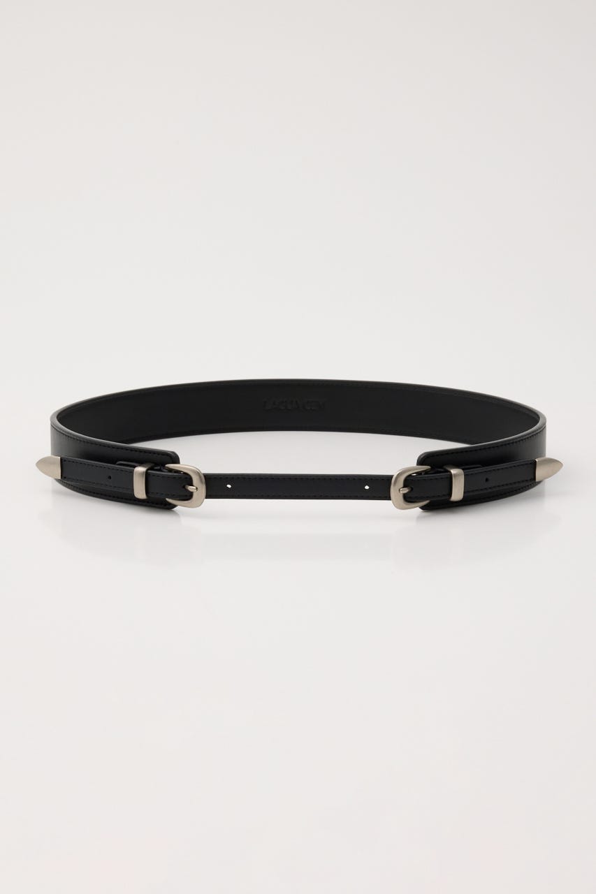 TWO BUCKLE ベルト BLK FREE