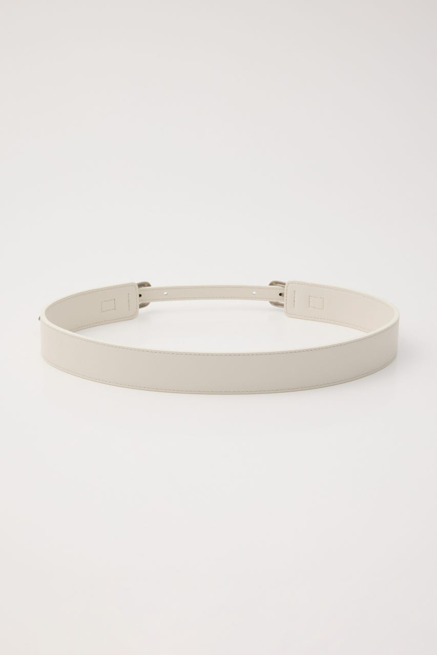 TWO BUCKLE ベルト WHT FREE