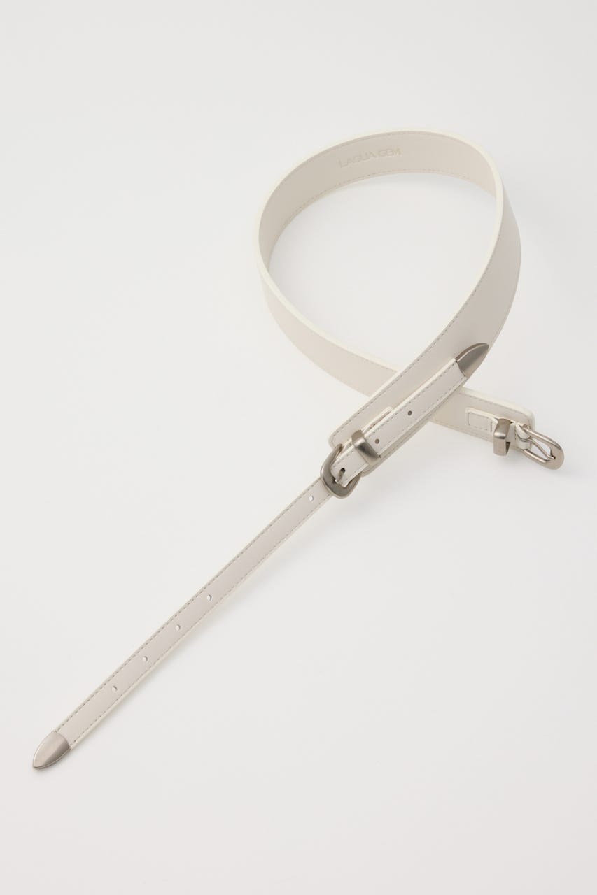 TWO BUCKLE ベルト WHT FREE