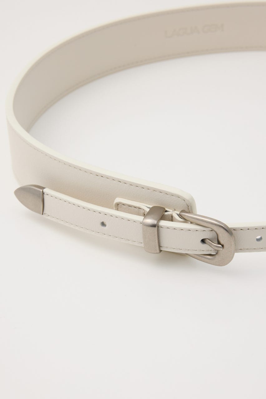 TWO BUCKLE ベルト WHT FREE