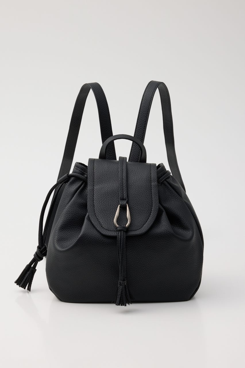 FAUX LEATHER DRAWSTRING バックパック BLK FREE