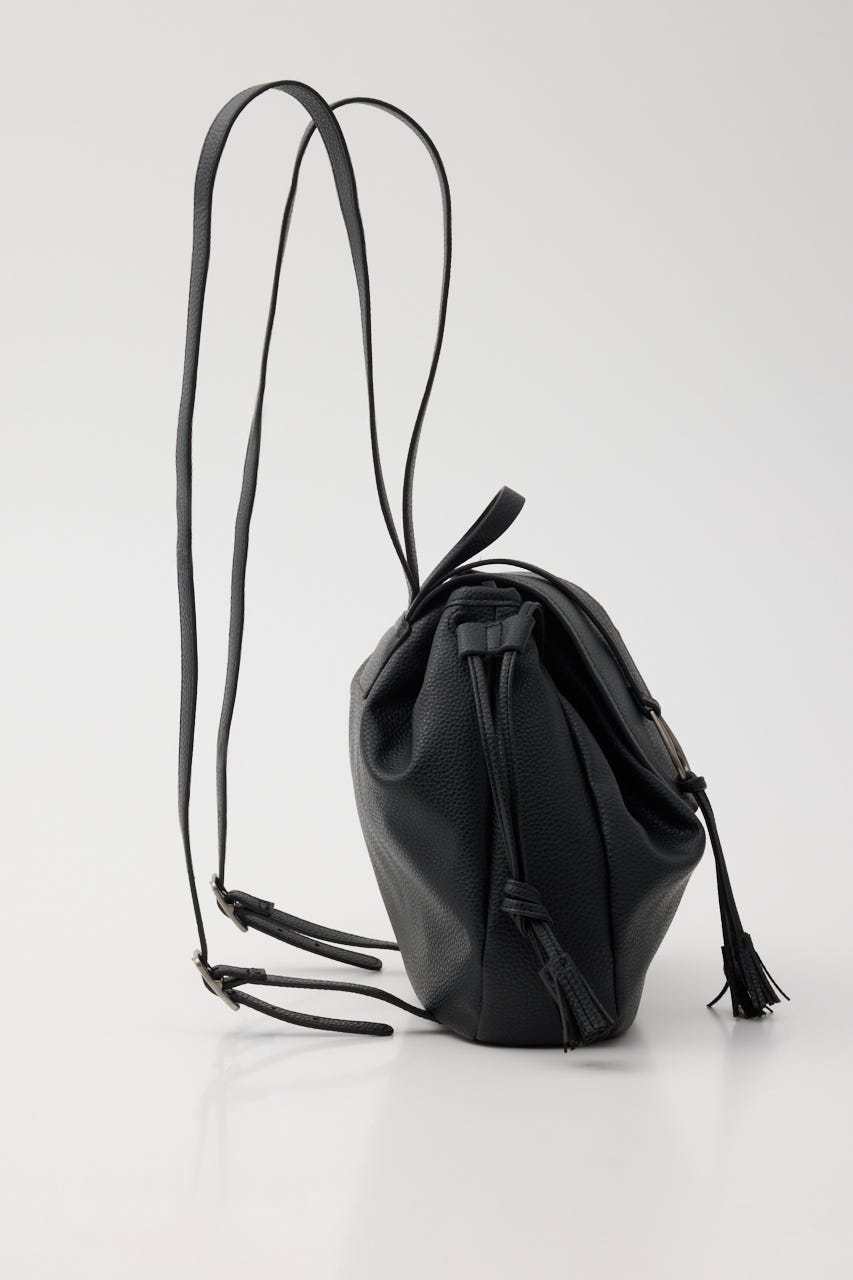 FAUX LEATHER DRAWSTRING バックパック BLK FREE