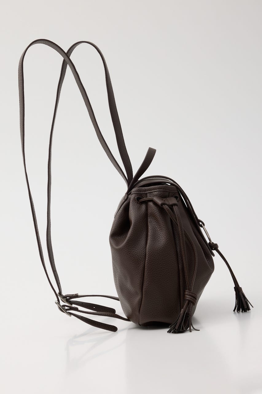 FAUX LEATHER DRAWSTRING バックパック BRN FREE