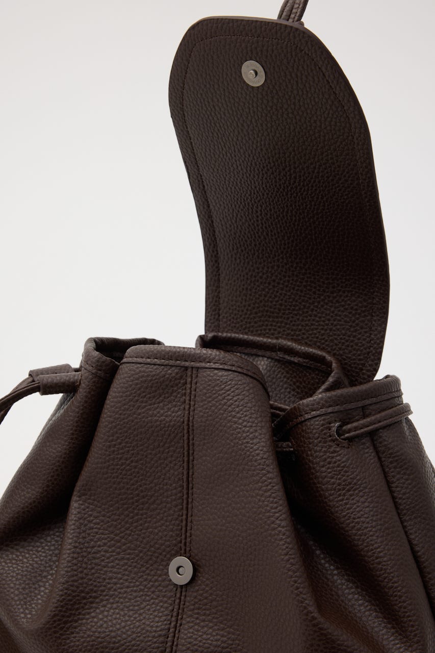 FAUX LEATHER DRAWSTRING バックパック BRN FREE