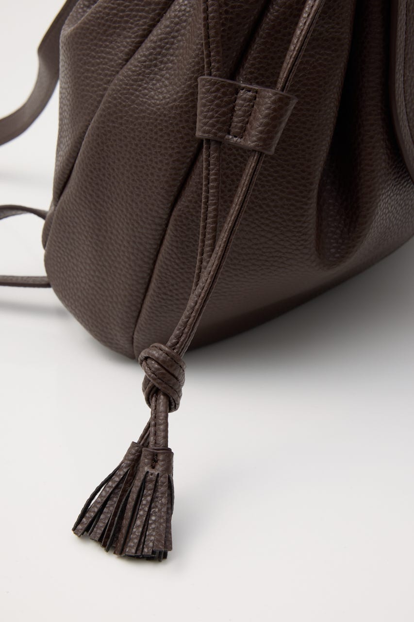 FAUX LEATHER DRAWSTRING バックパック BRN FREE