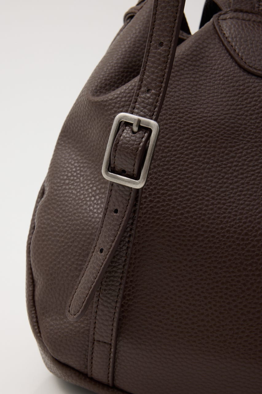 FAUX LEATHER DRAWSTRING バックパック BRN FREE