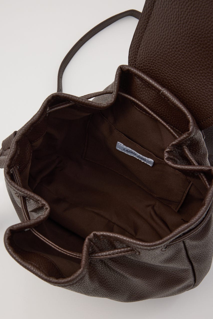 FAUX LEATHER DRAWSTRING バックパック BRN FREE