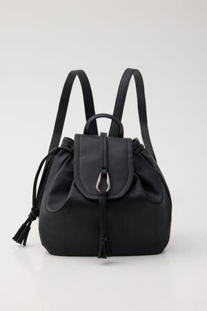 FAUX LEATHER DRAWSTRING バックパック