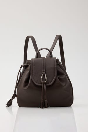 FAUX LEATHER DRAWSTRING バックパック