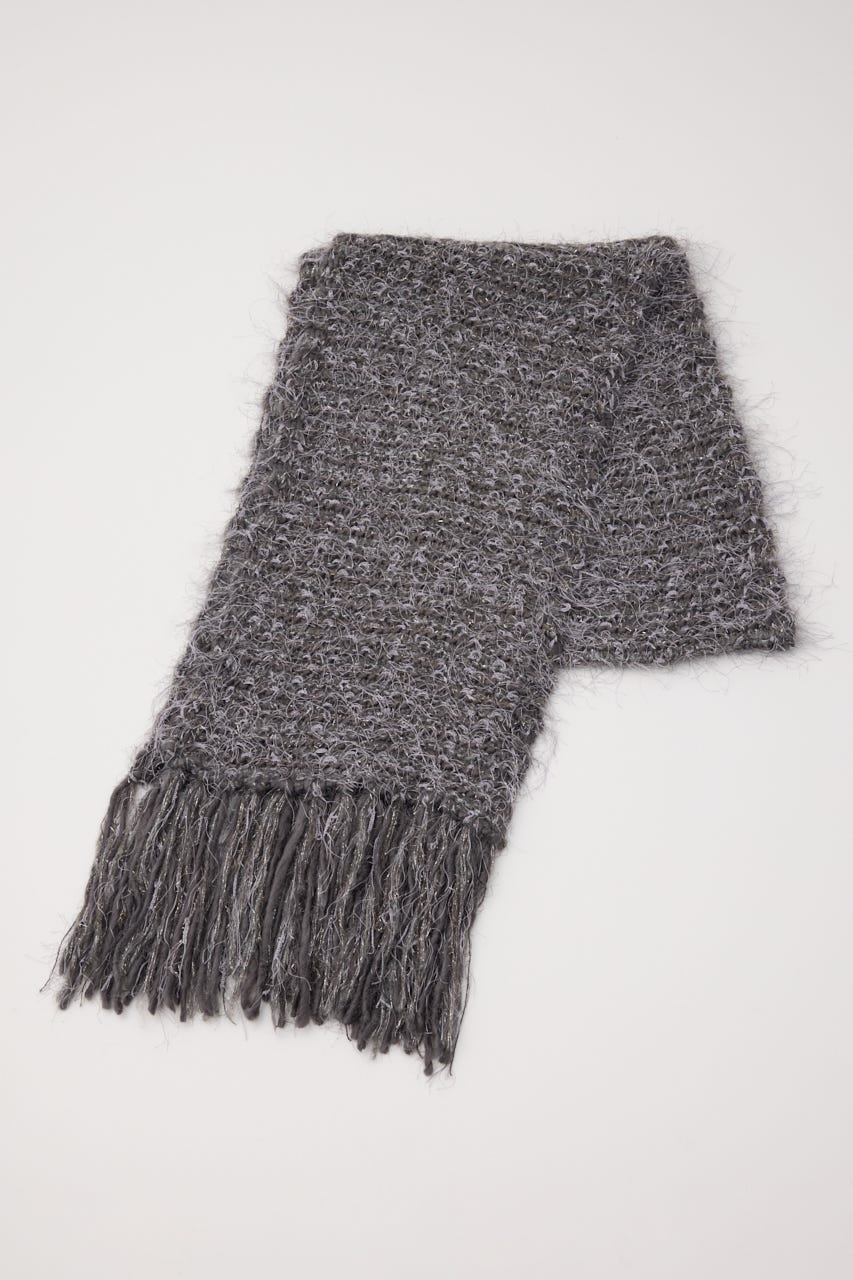 MIX KNIT ストール GRY FREE