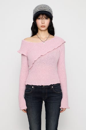MELLOW OFF SHOULDER ニット