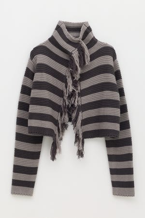 BORDER FRINGE カーディガン