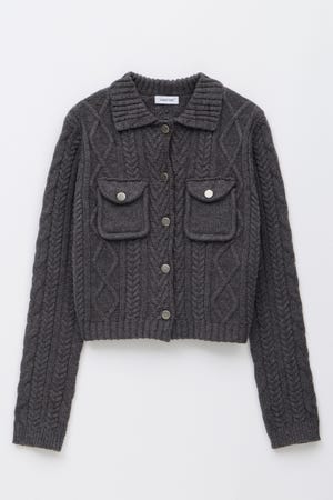 CABLE BUTTON KNIT トップス