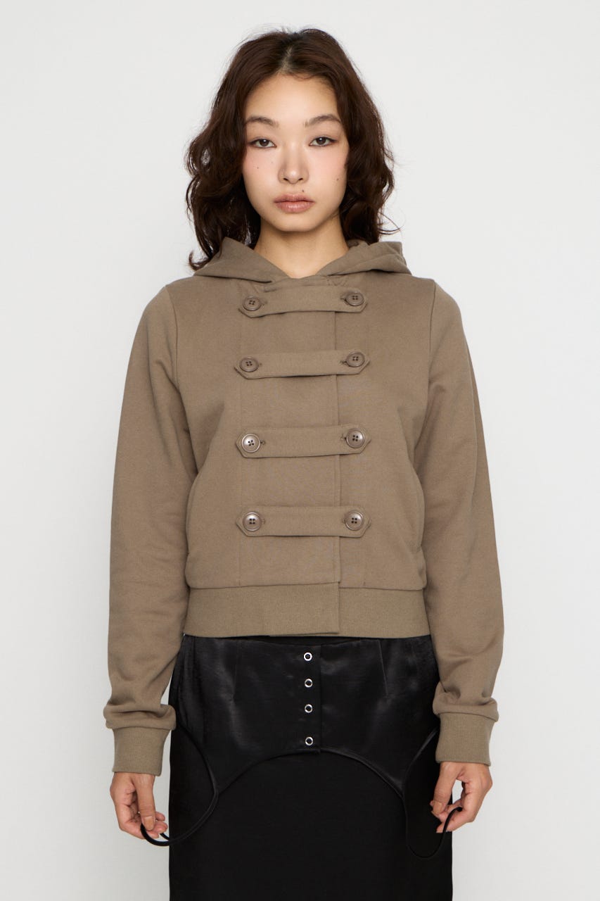 DOUBLE BUTTON フーディ BEG FREE