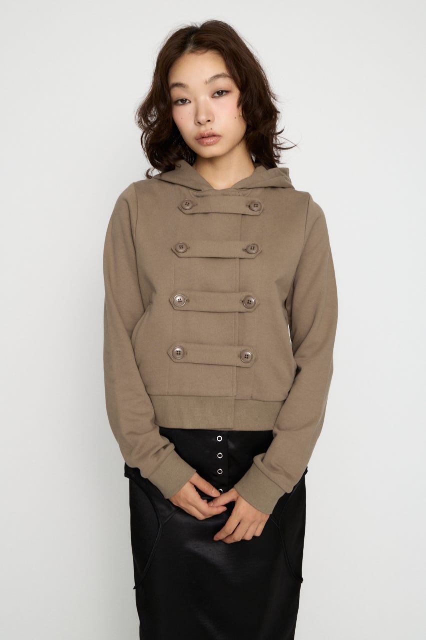 DOUBLE BUTTON フーディ BEG FREE