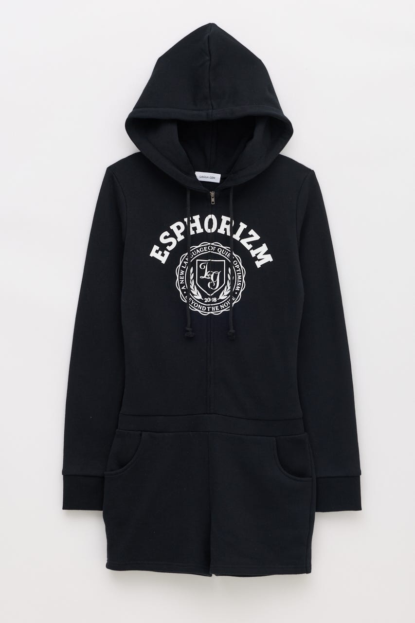 PATCHWORK HOODIE ロンパース BLK S
