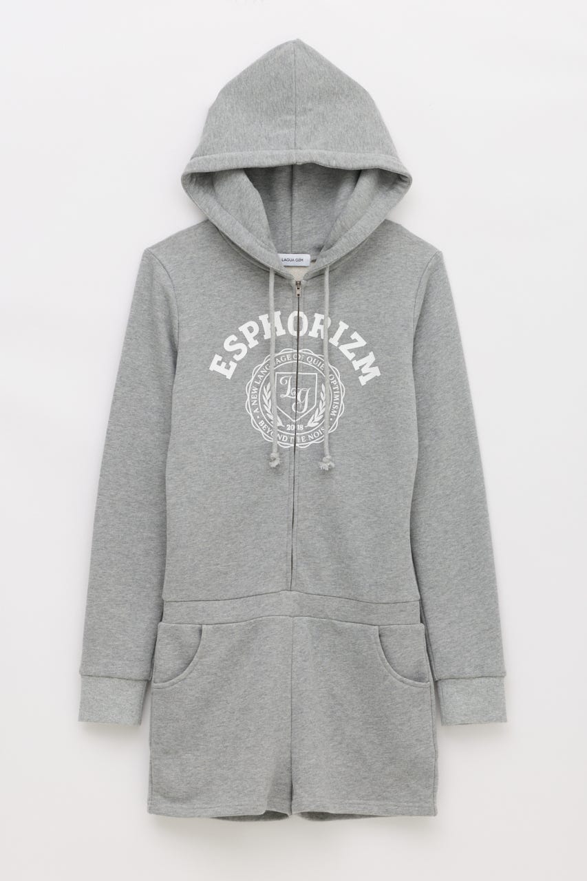 PATCHWORK HOODIE ロンパース T.GRY S