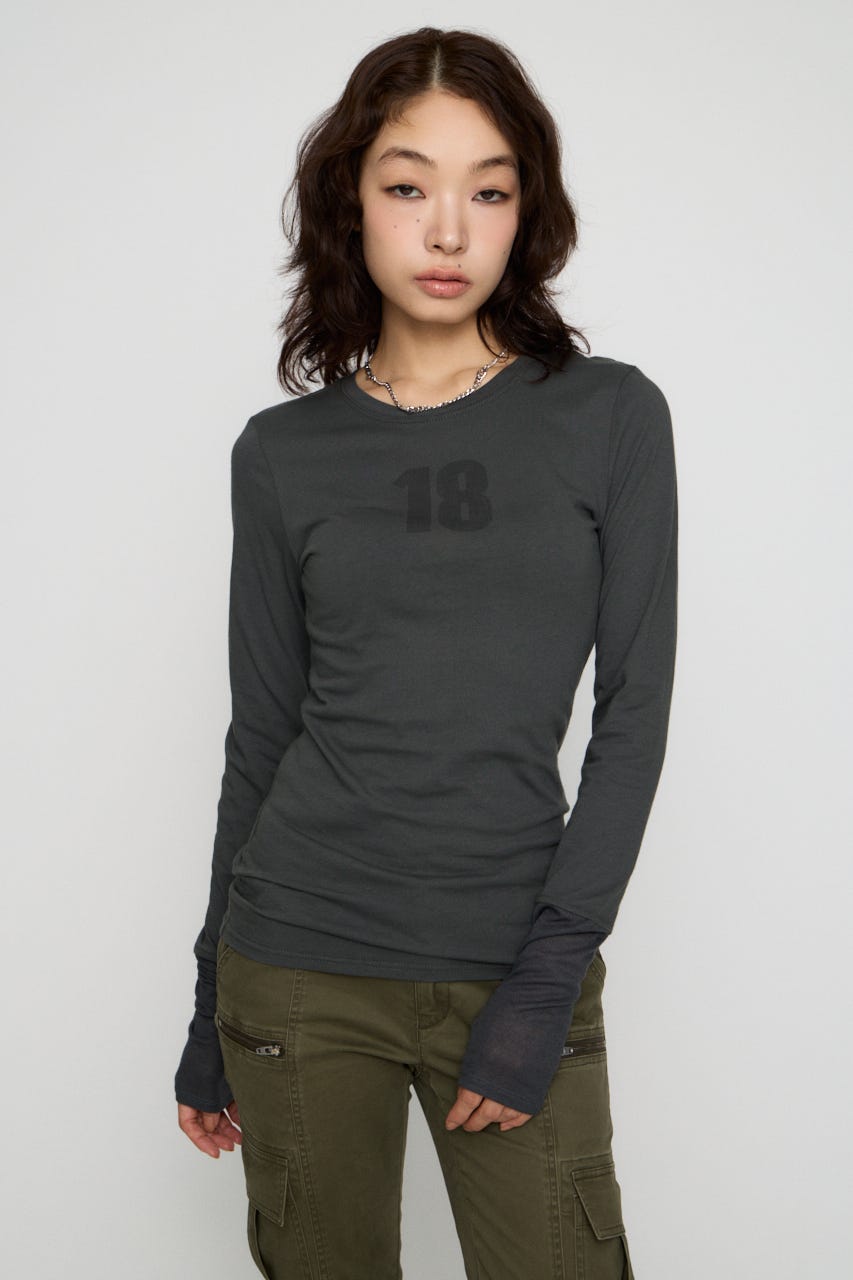 NUMBER LONG SLEEVES チュニック C.GRY FREE