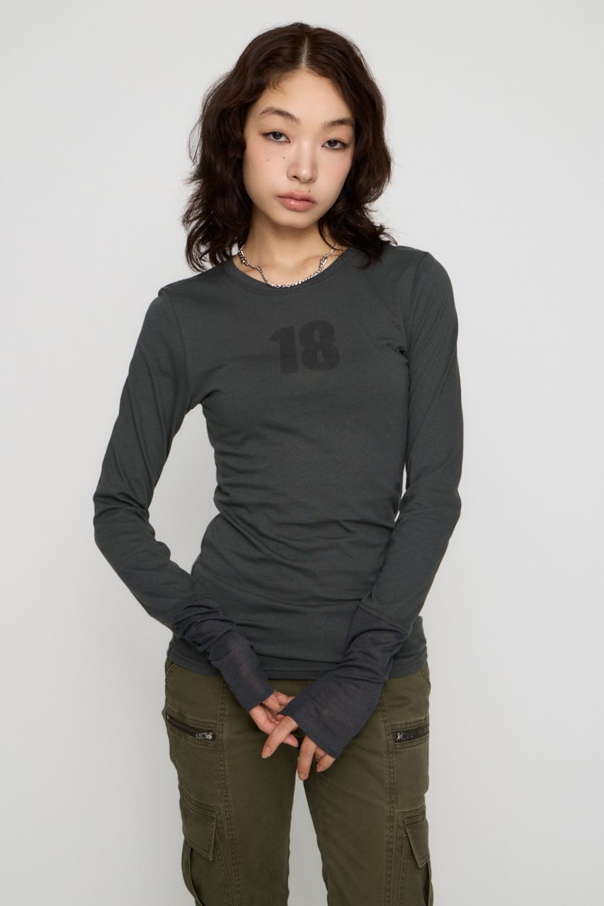 NUMBER LONG SLEEVES チュニック C.GRY FREE