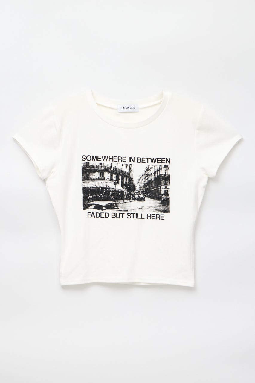 PHOTO PRINT CUT Tシャツ WHT FREE