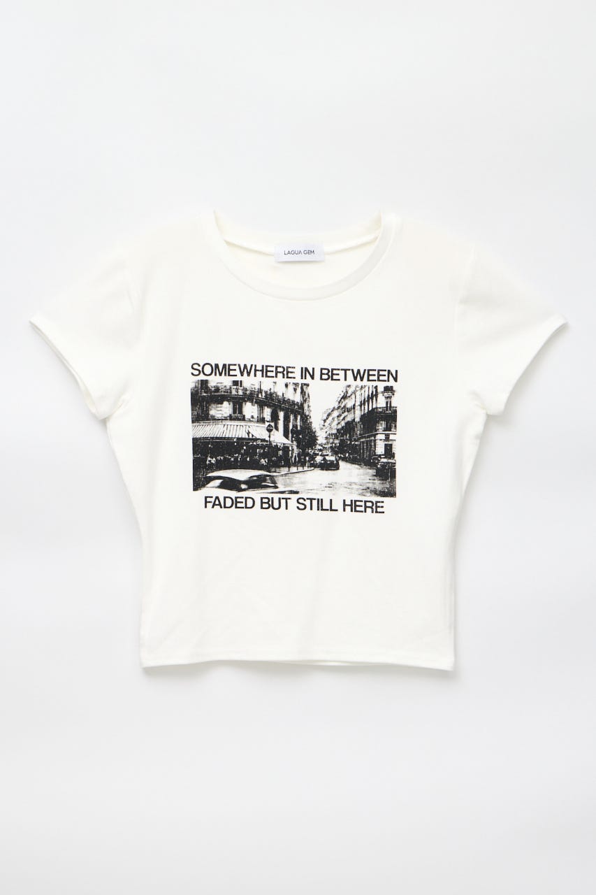 PHOTO PRINT CUT Tシャツ WHT FREE