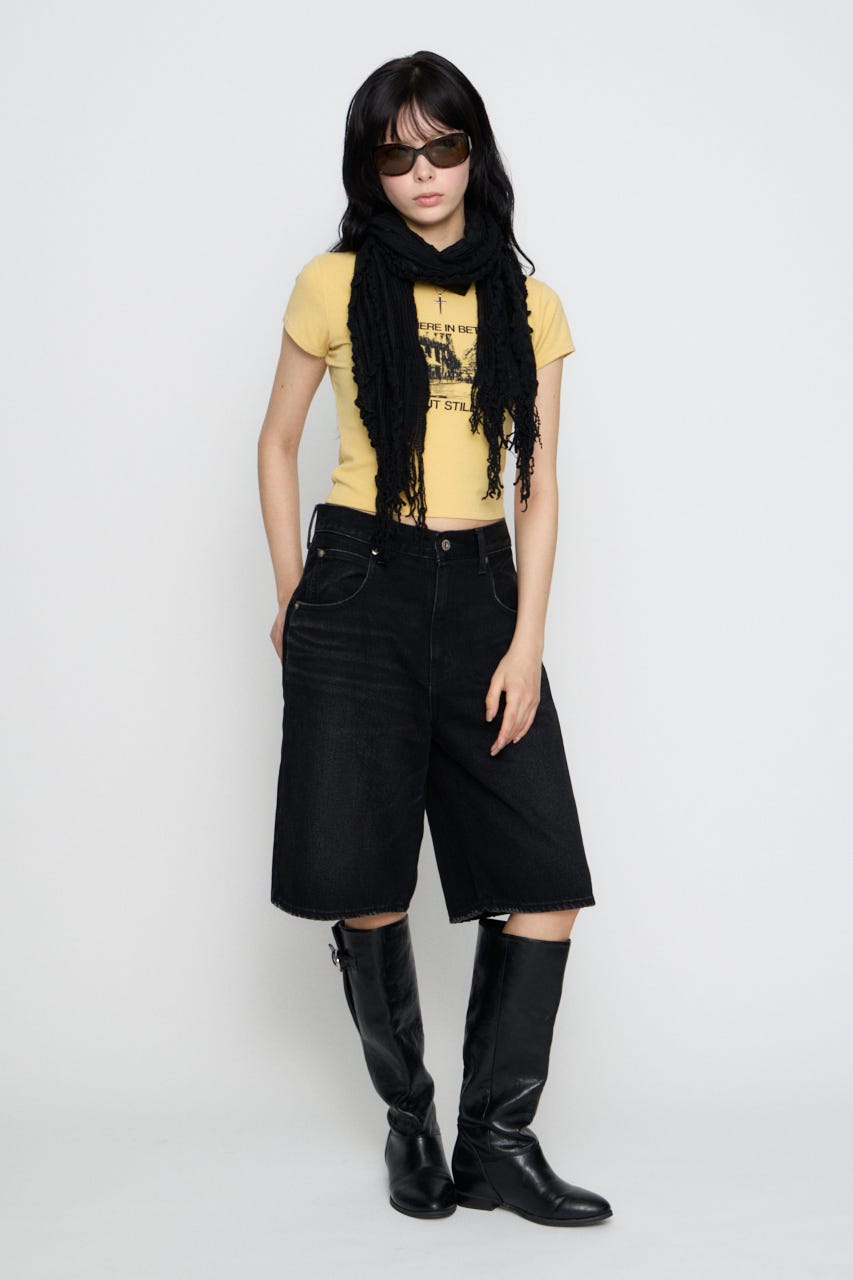 PHOTO PRINT CUT Tシャツ YEL FREE