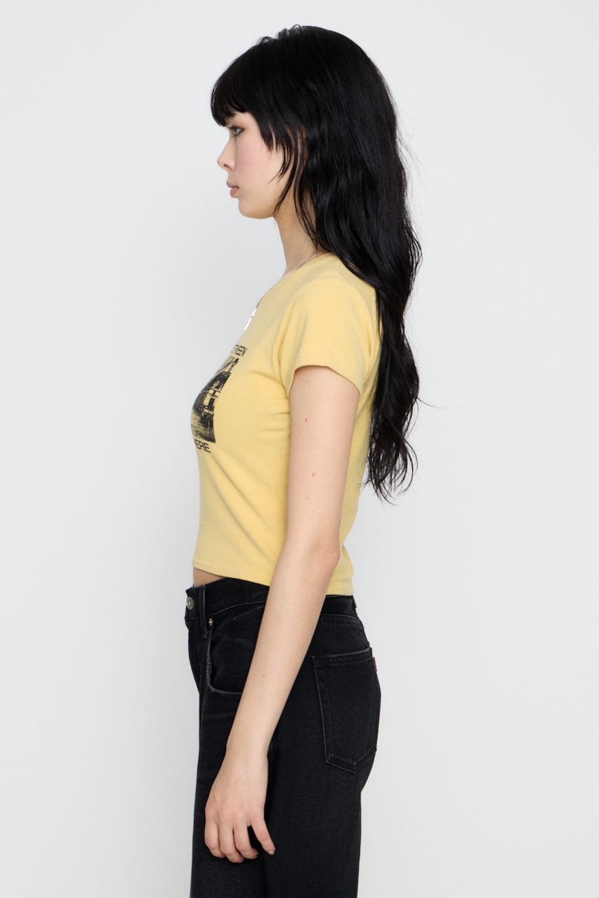 PHOTO PRINT CUT Tシャツ YEL FREE