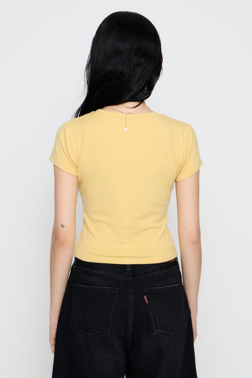 PHOTO PRINT CUT Tシャツ YEL FREE