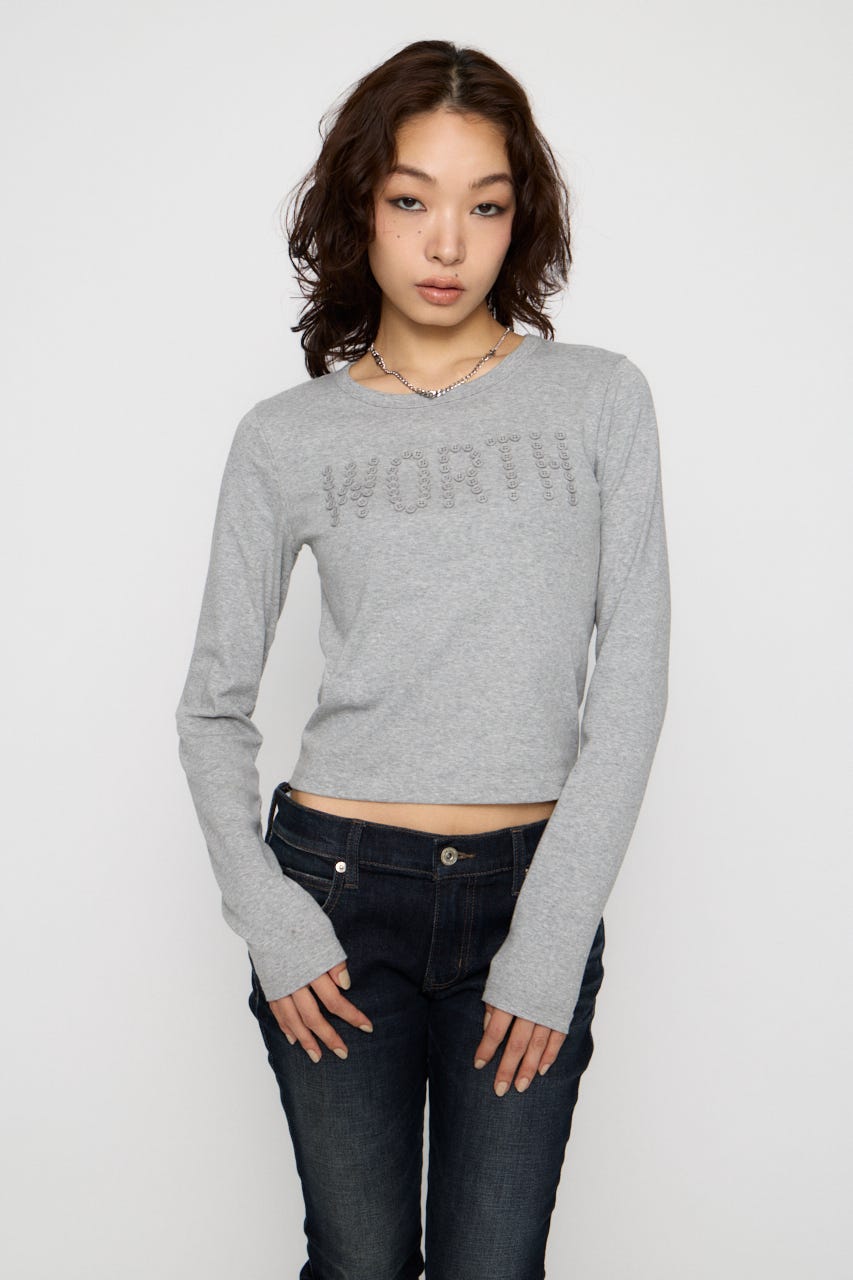 LAGUA GEM | MESSAGE BUTTON ロングスリーブTシャツ (Tシャツ