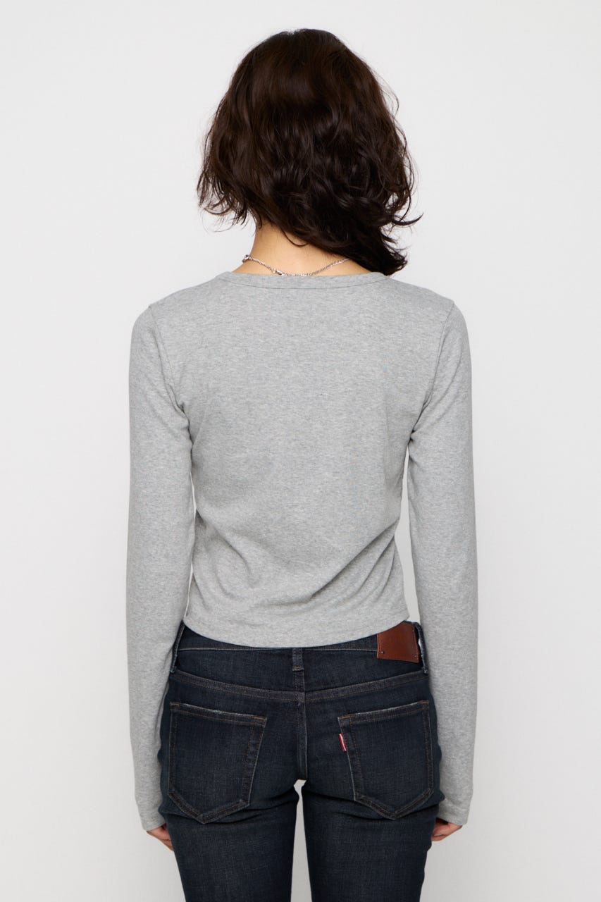 LAGUA GEM | MESSAGE BUTTON ロングスリーブTシャツ (Tシャツ