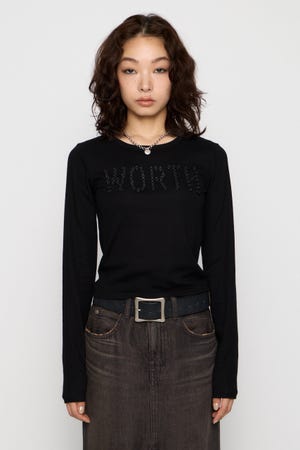 MESSAGE BUTTON  ロングスリーブTシャツ