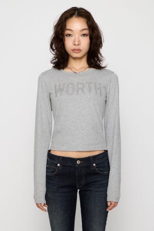 MESSAGE BUTTON  ロングスリーブTシャツ