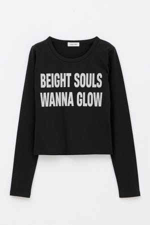 DOT LETTERING PRINT トップス